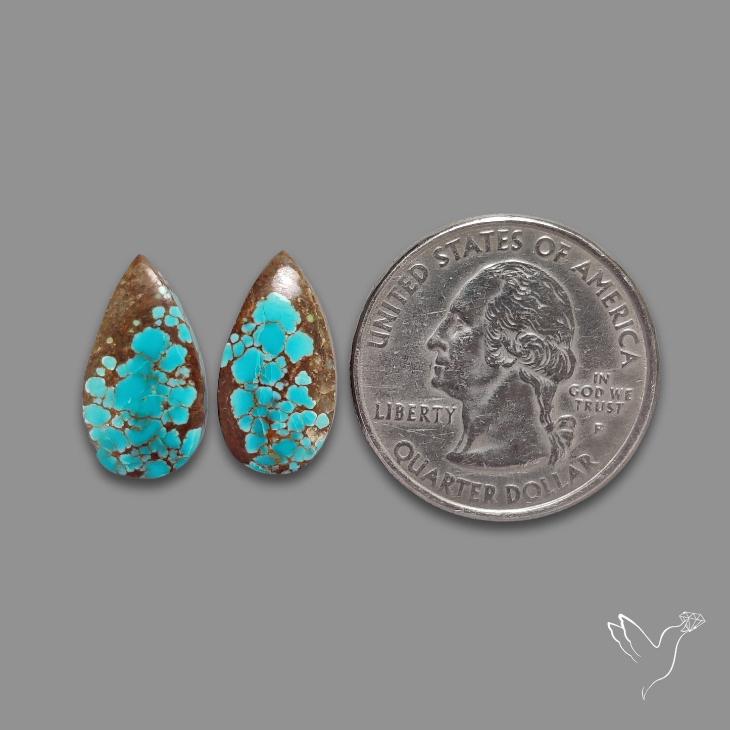 Number 8 Mines Turquoise Pair
