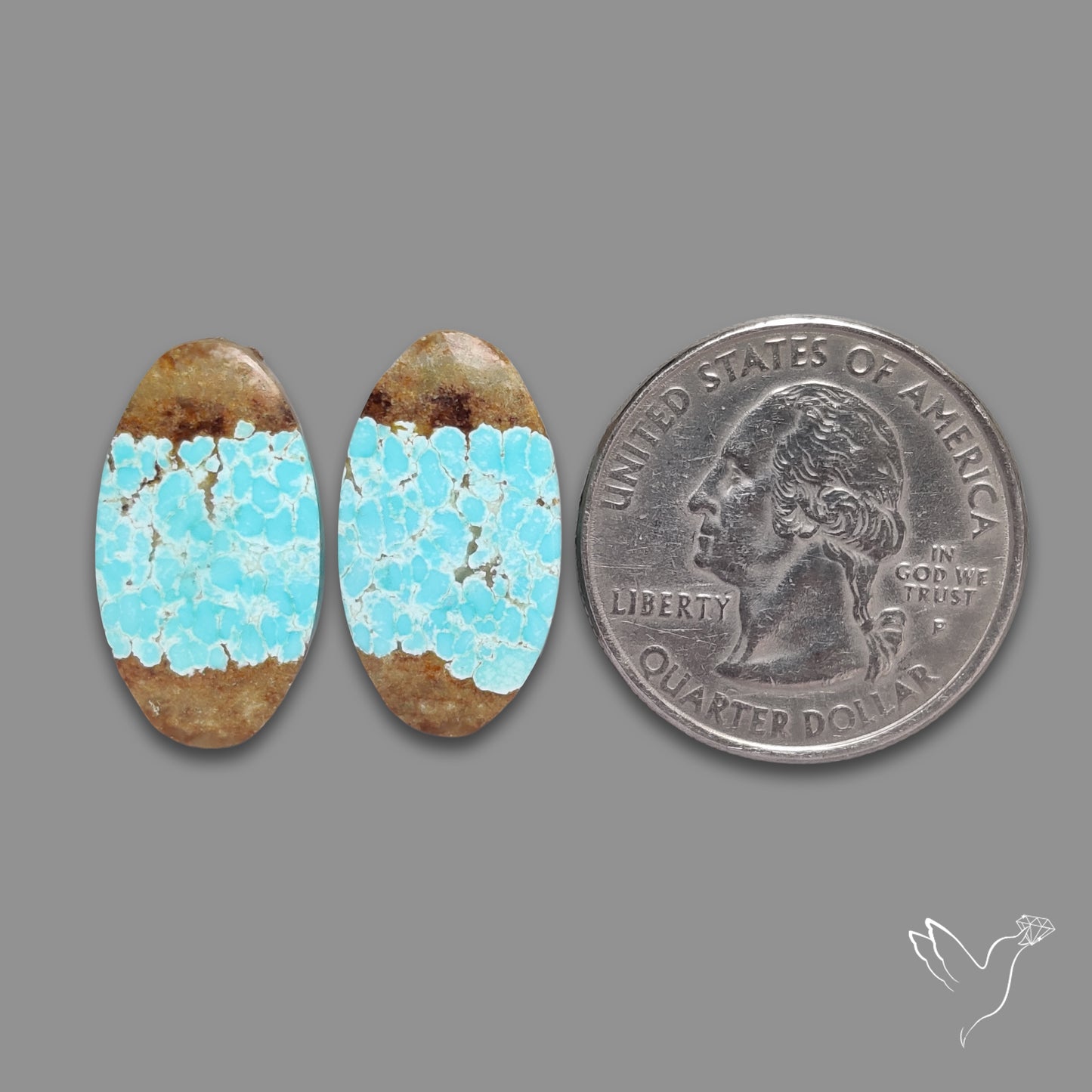 Number 8 Mines Turquoise Pair