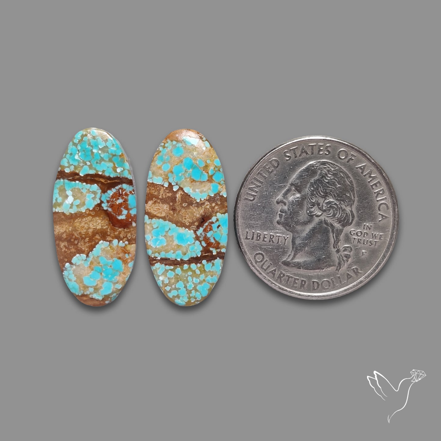 Number 8 Mines Turquoise Pair