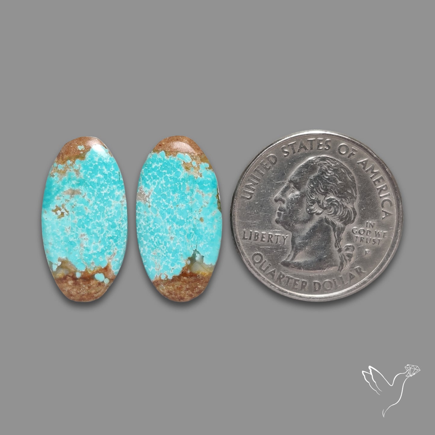 Number 8 Mines Turquoise Pair