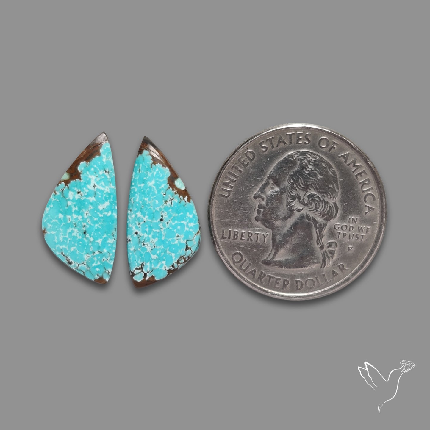 Number 8 Mines Turquoise Pair