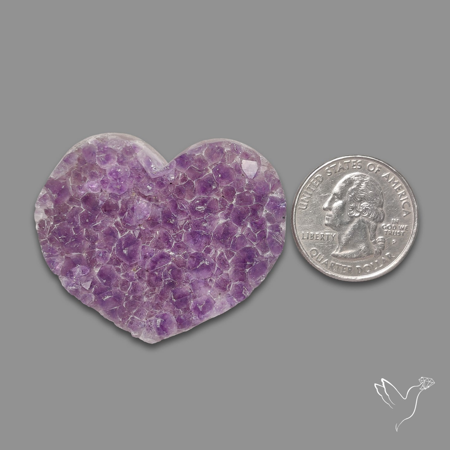 Large Amethyst Druzy Heart Specimen