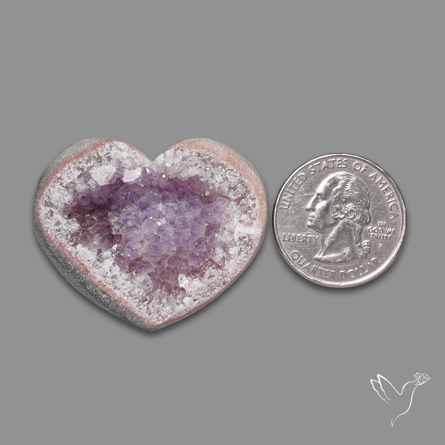Large Amethyst Druzy Heart Specimen