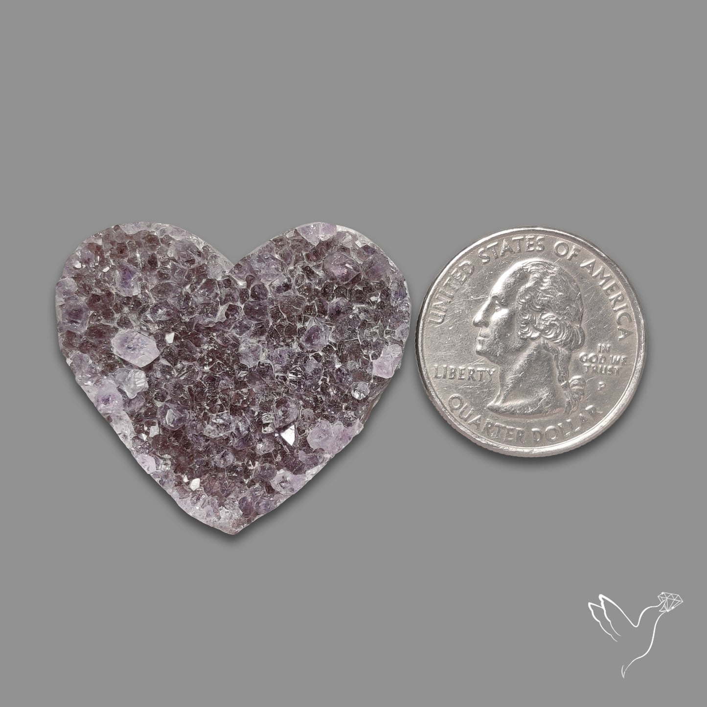 Large Amethyst Druzy Heart Specimen