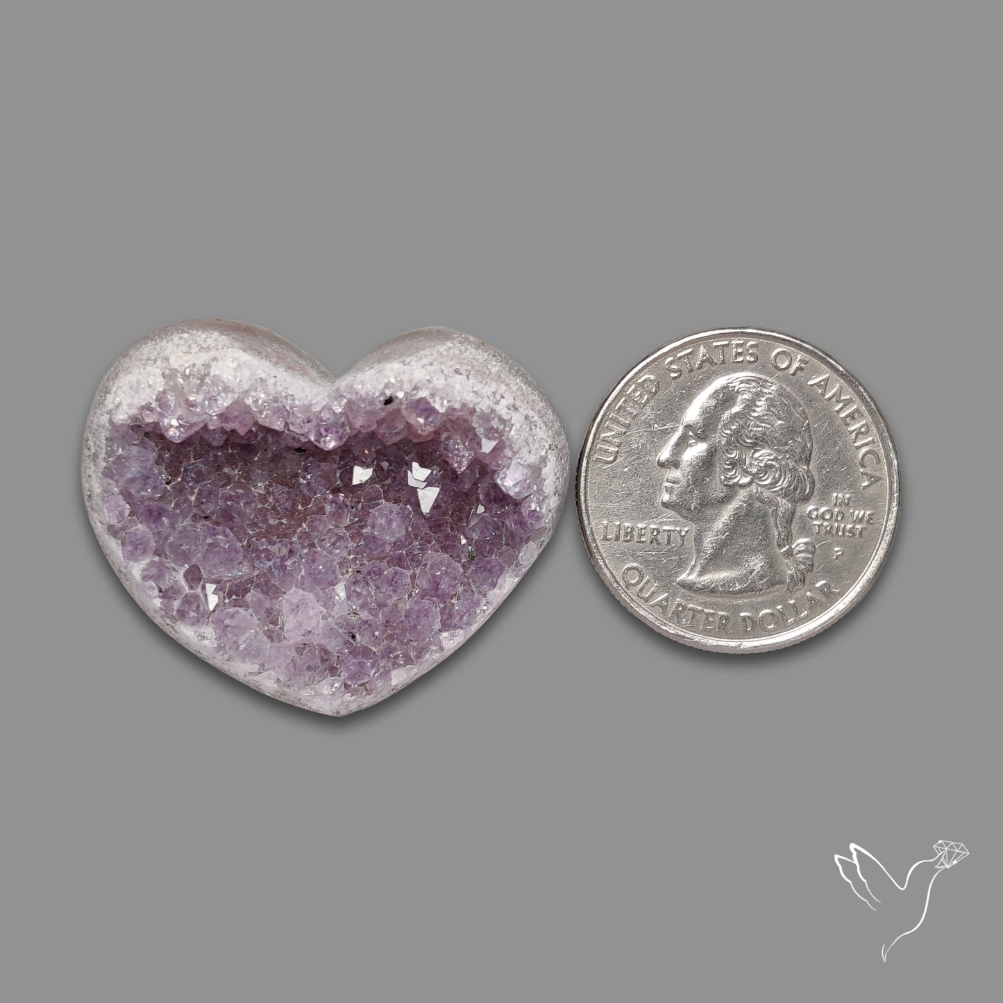 Large Amethyst Druzy Heart Specimen