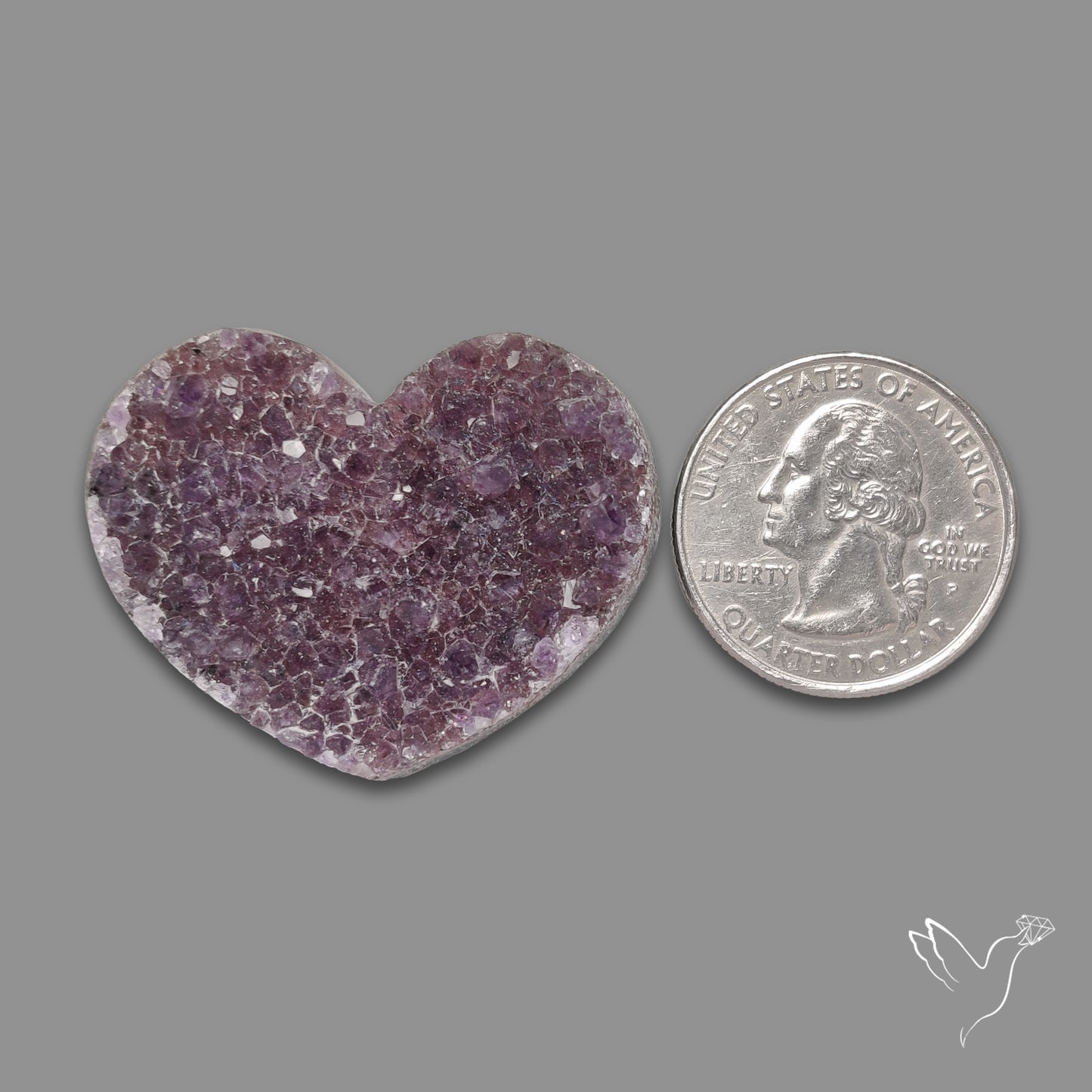 Large Amethyst Druzy Heart Specimen