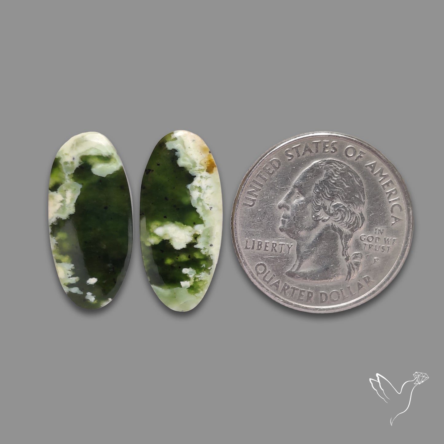 Chrome Chalcedony Pair