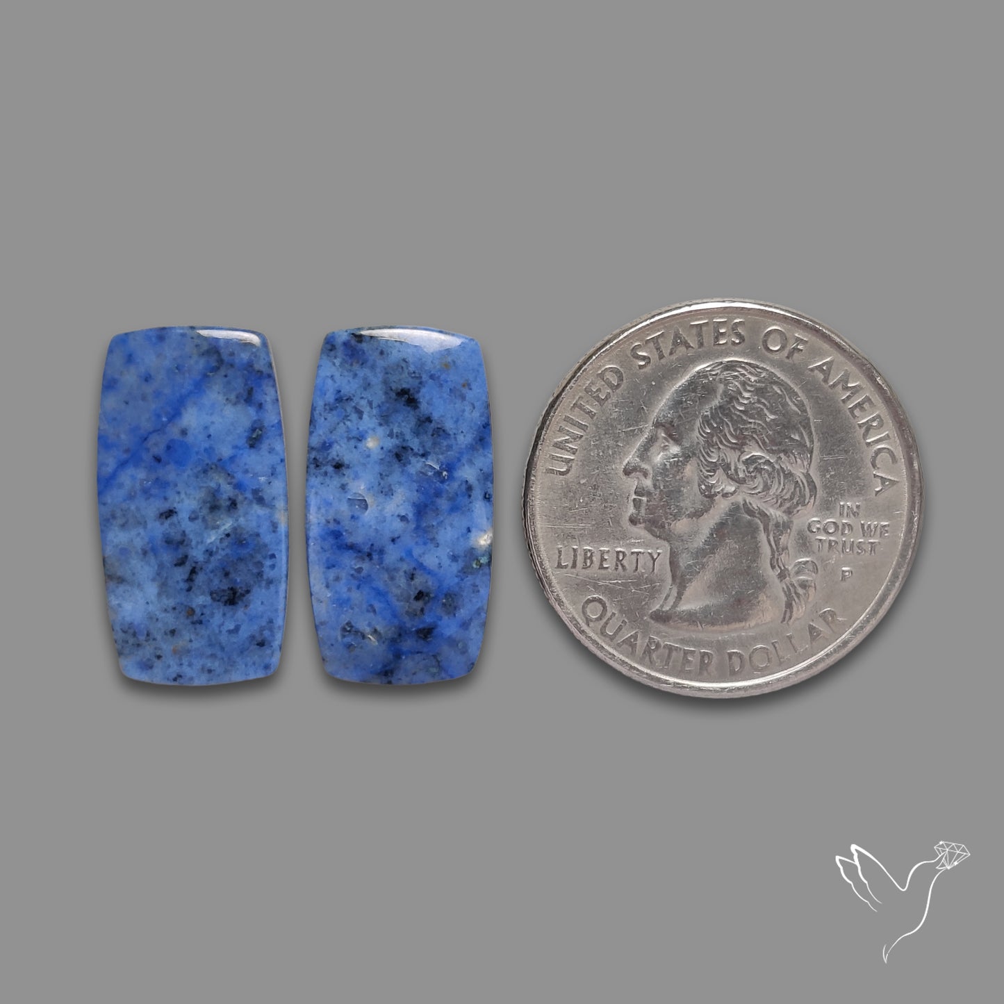 Blue Dumortierite Pair