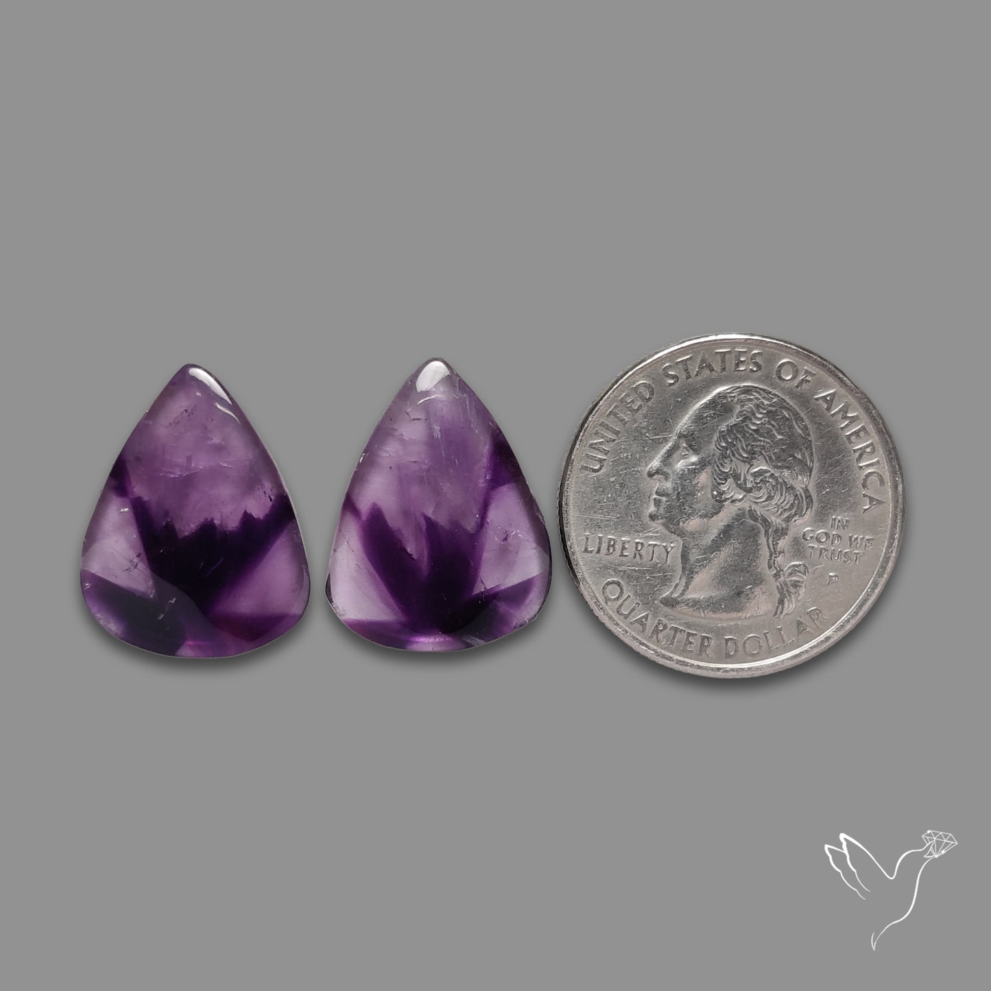 Trapiche Amethyst Pair