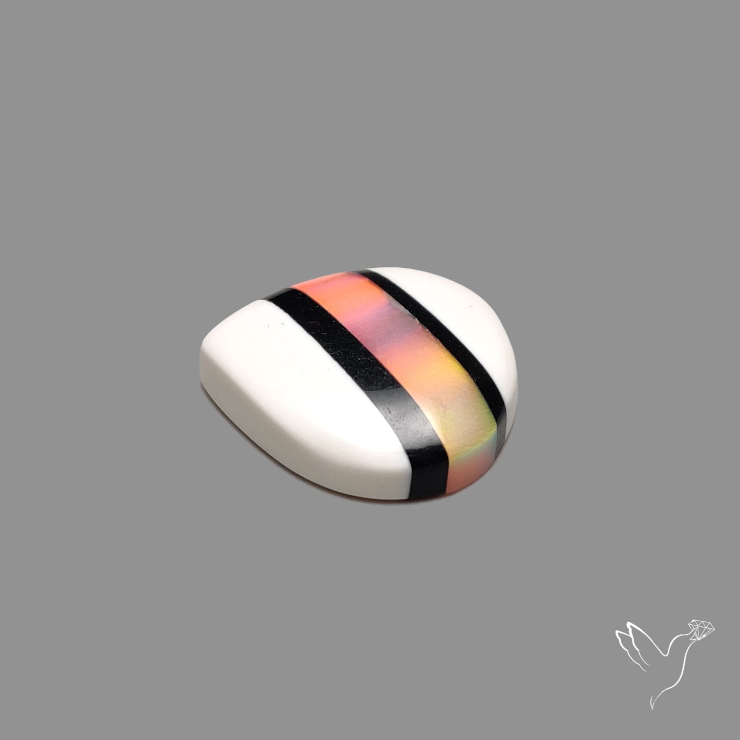 Intarcia Aurora Opal Inlay White Agate