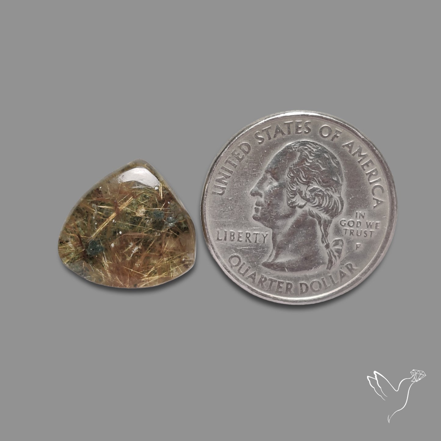 Lodolite Cabochon Uneven Back