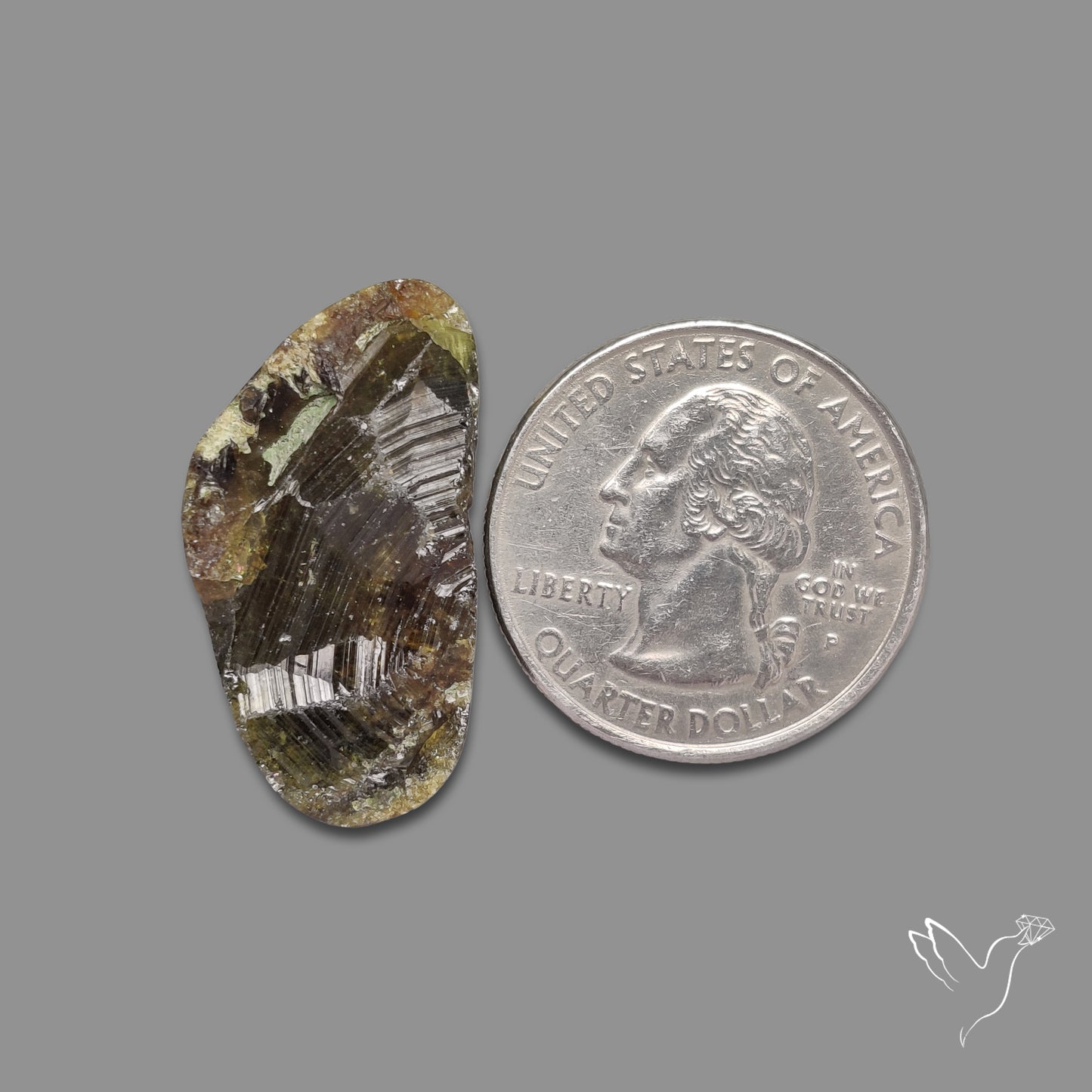 Green Grossular Garnet Raw Face Druzy