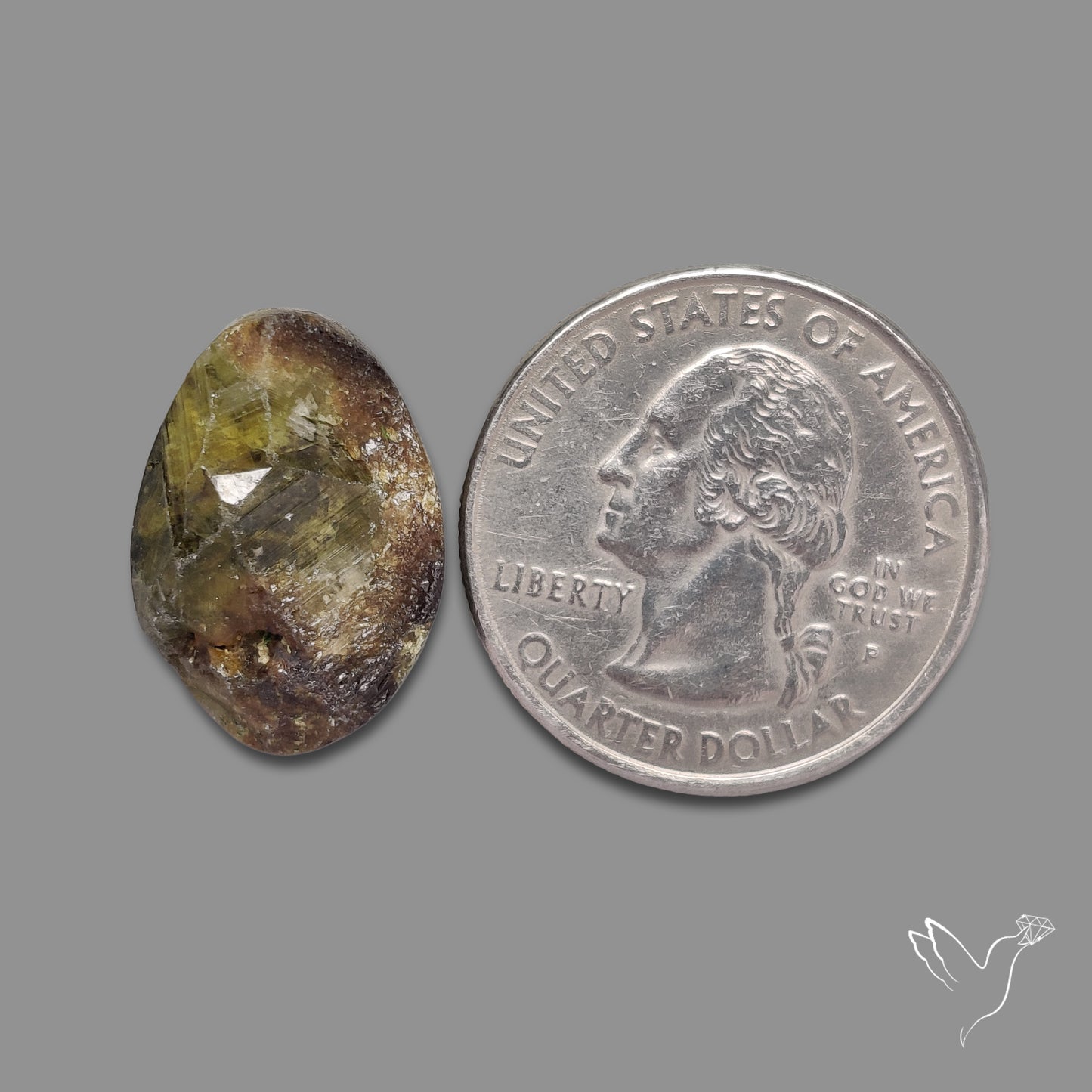 Green Grossular Garnet Raw Face Druzy
