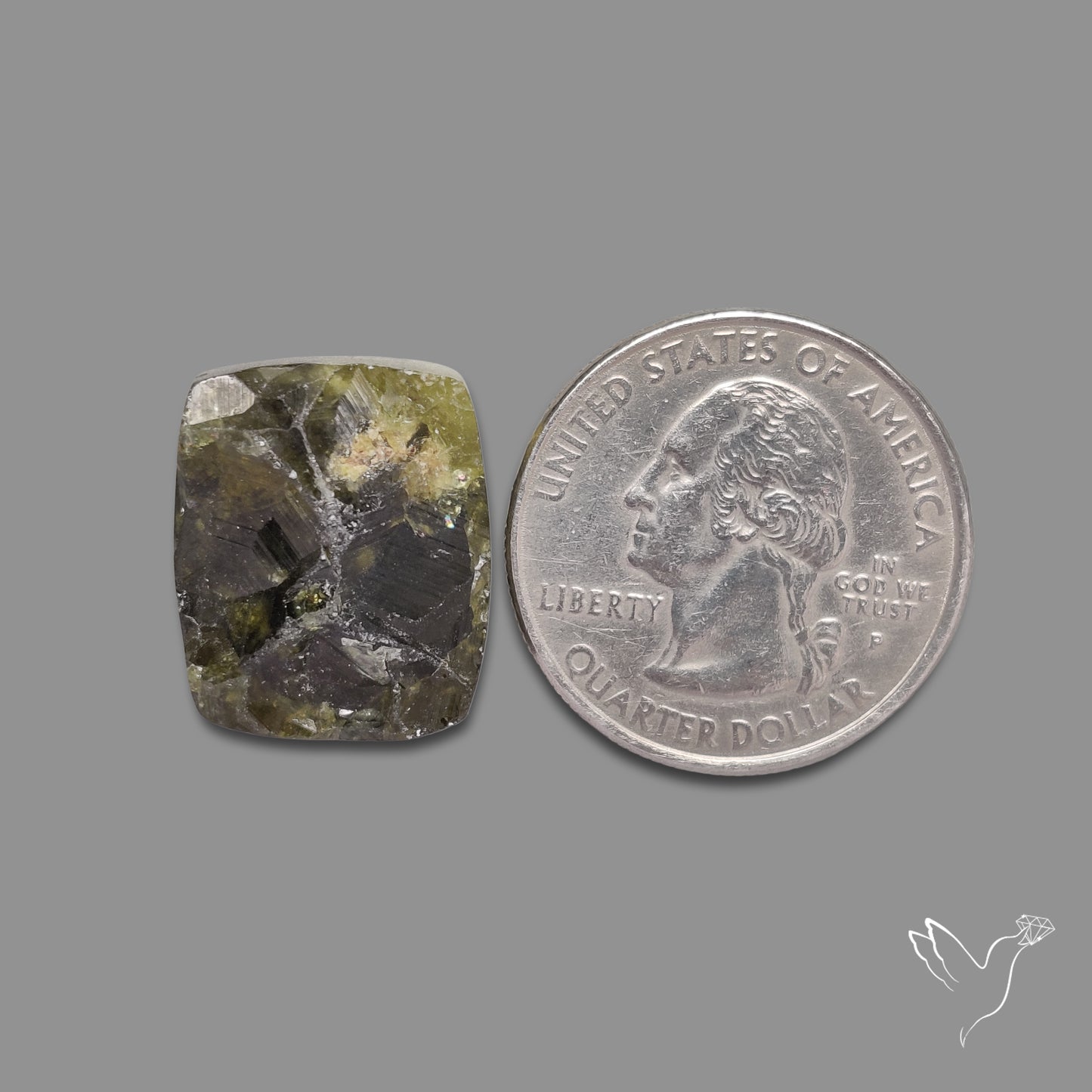 Green Grossular Garnet Raw Face Druzy