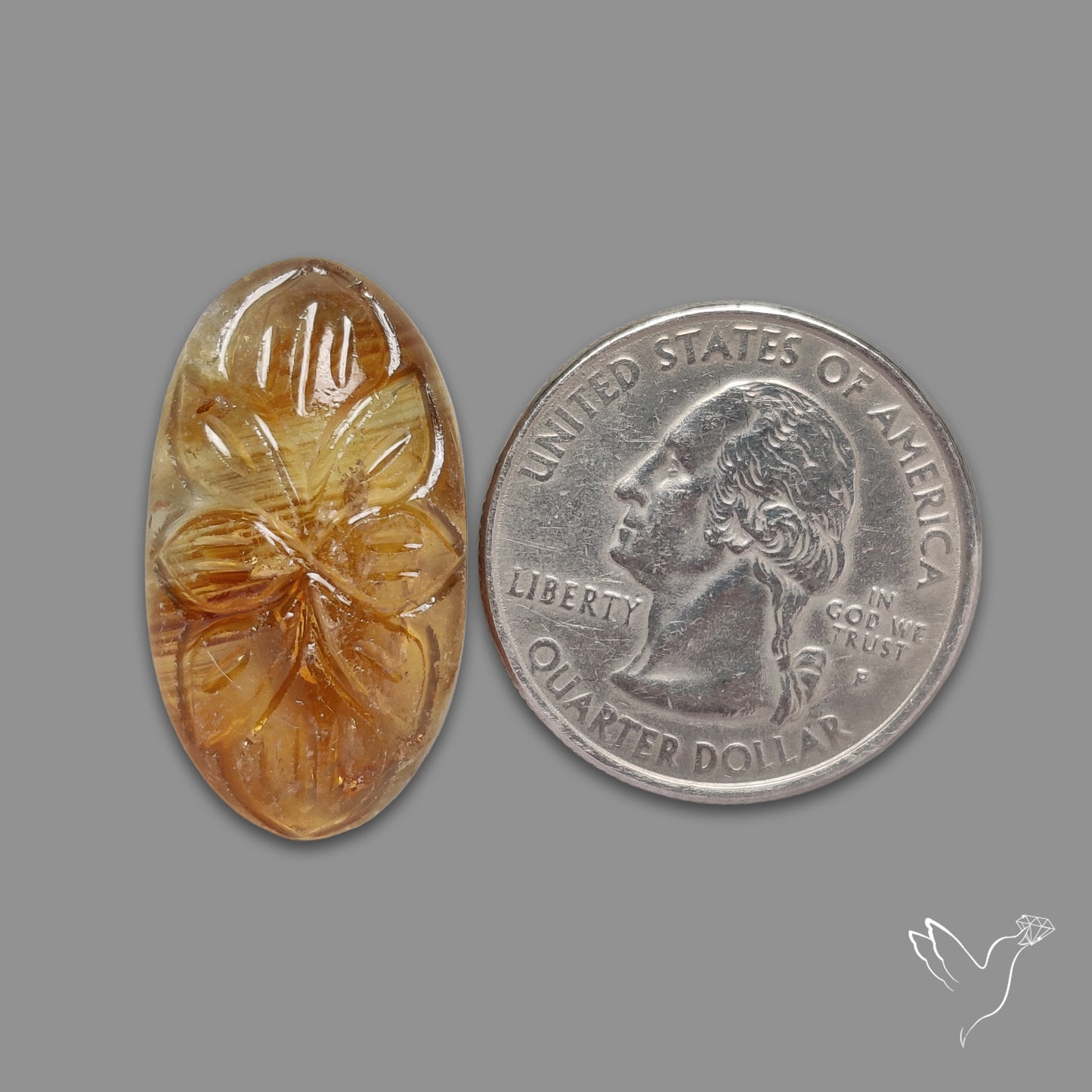 Citrine Mughal Carving