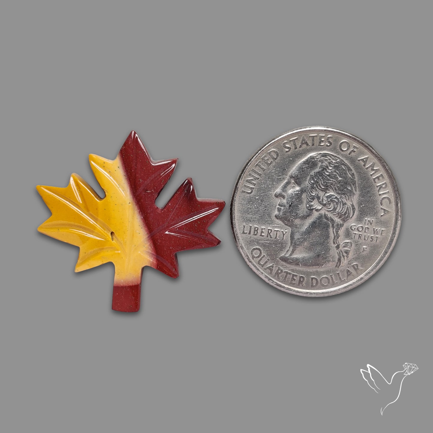 Mookaite Maple Leaf Carving