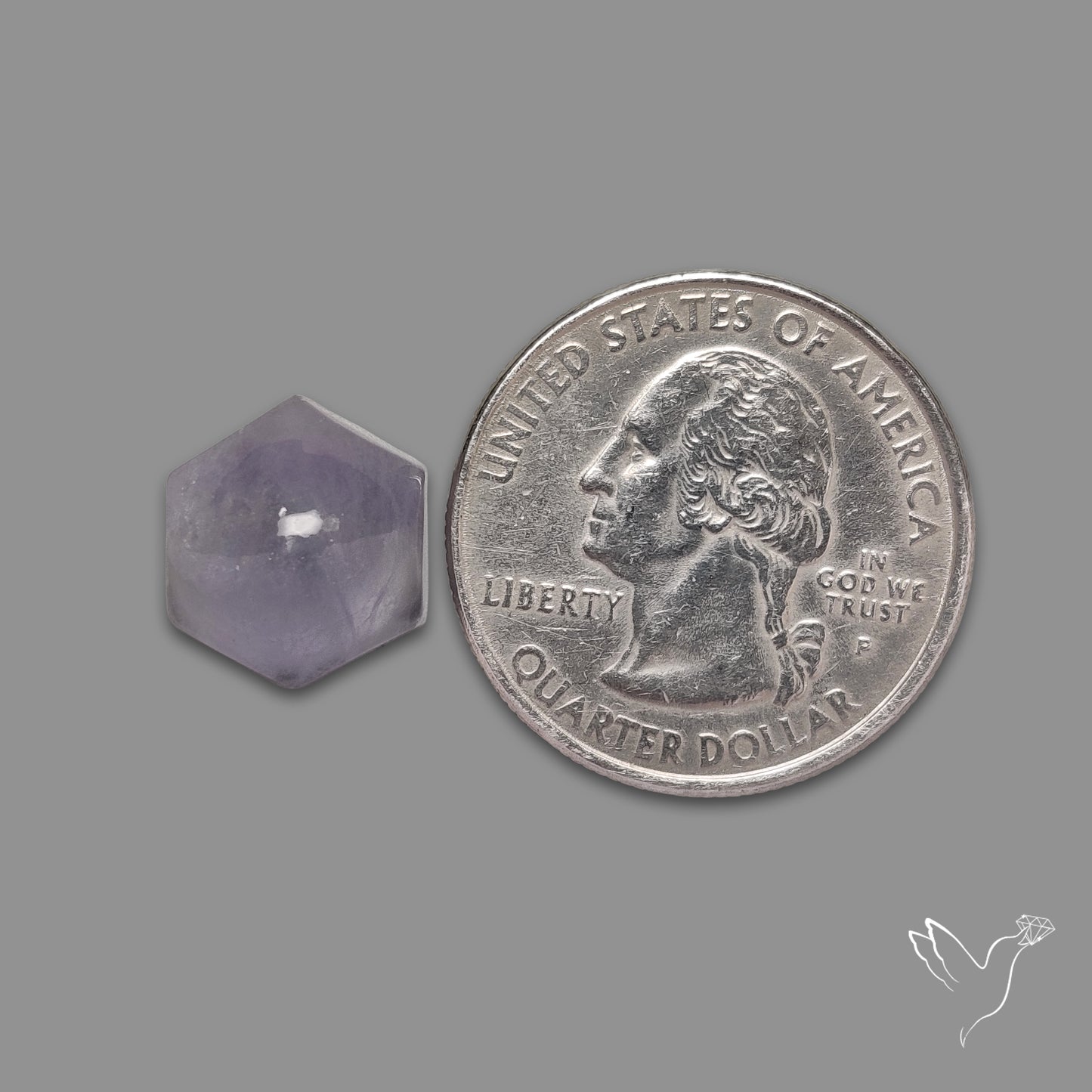 Aqua Fluorite High Domed Cabochon