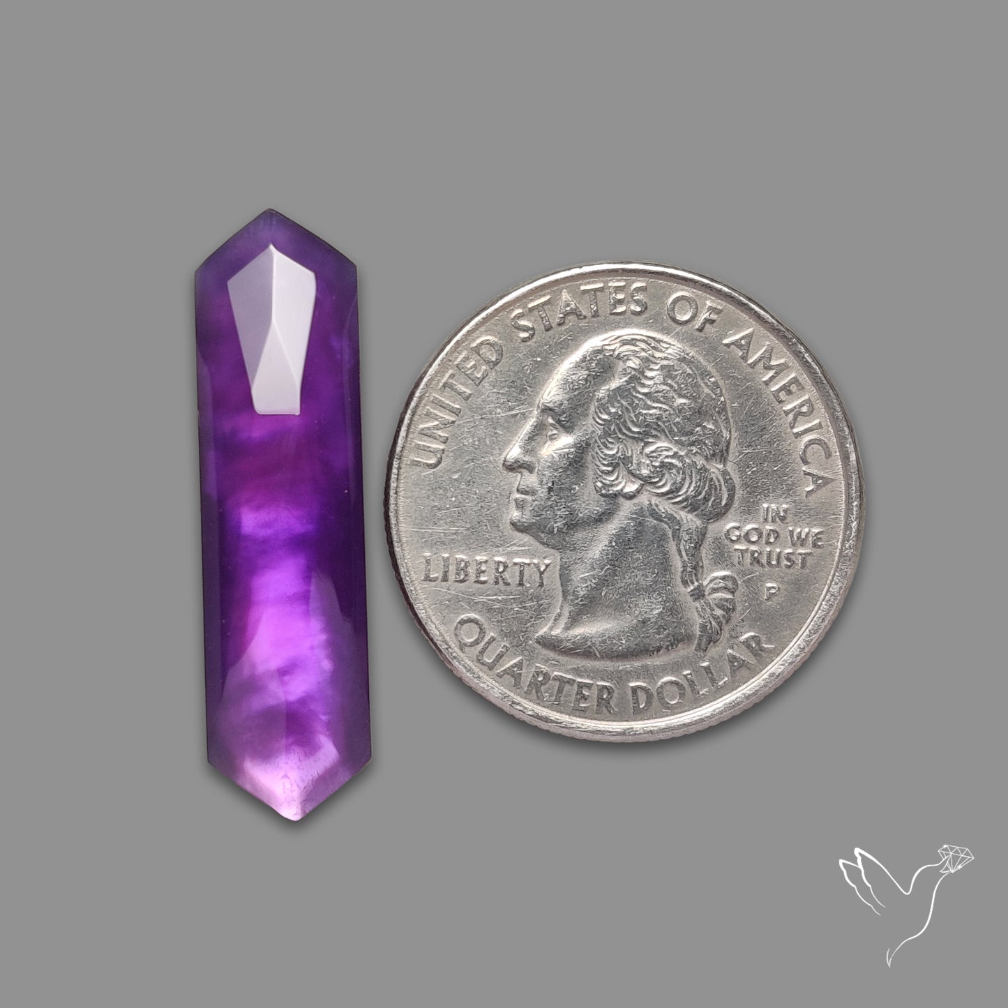 Rose Cut Amethyst With Mother Of Pearl Doublet