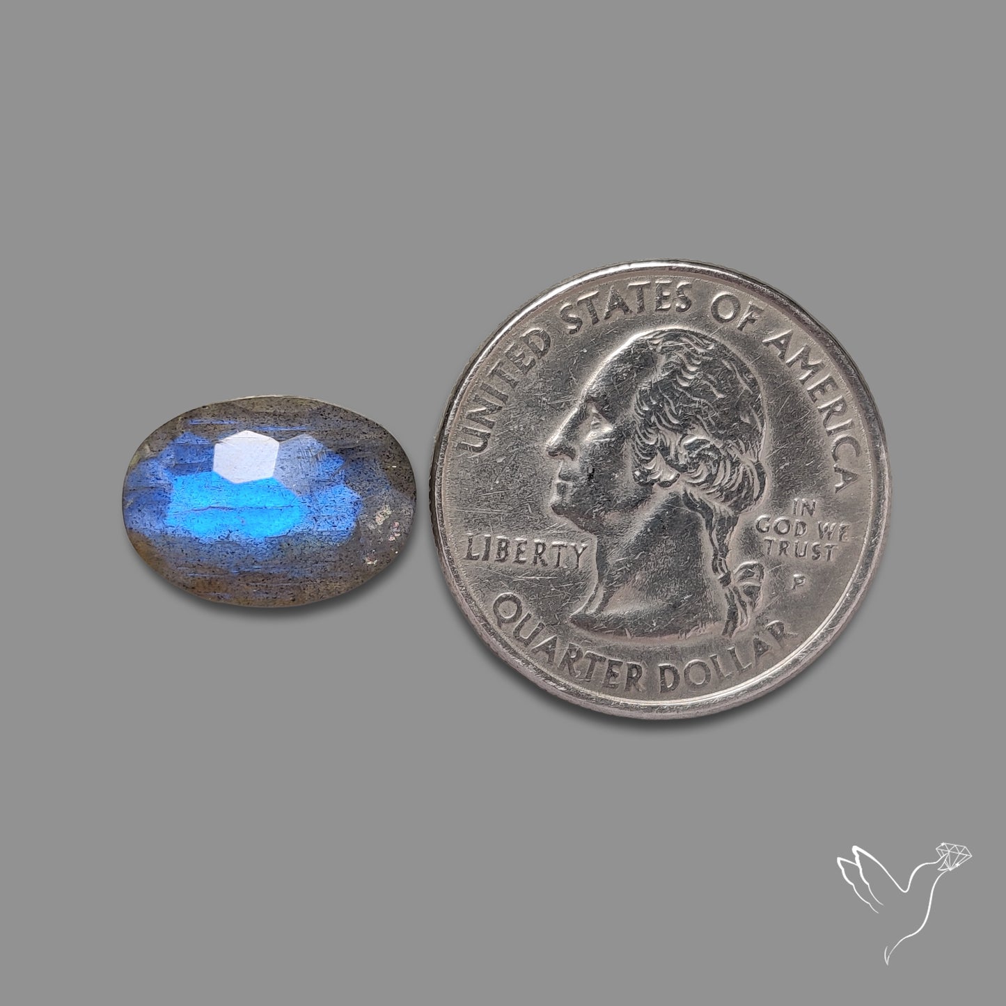 Honeycomb Cut Blue Labradorite