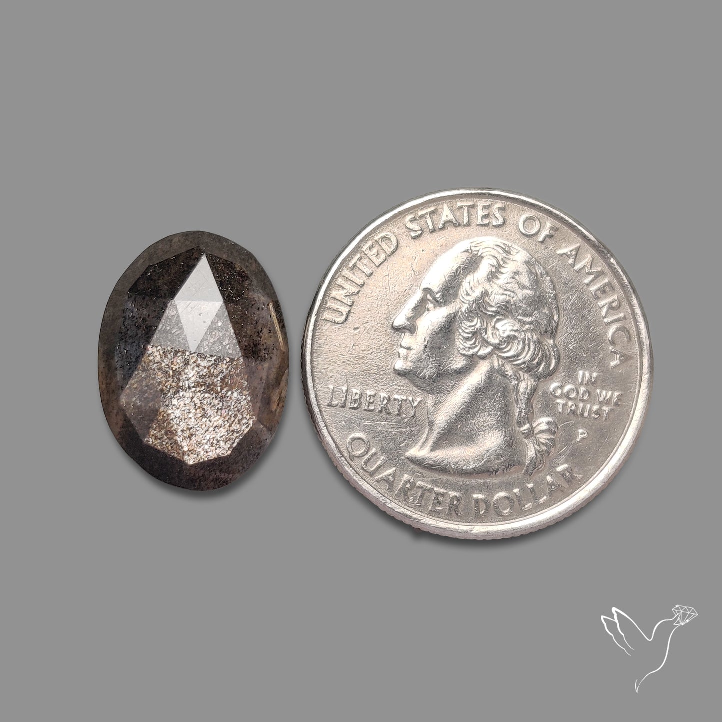 Rose Cut Silversheen Obsidian