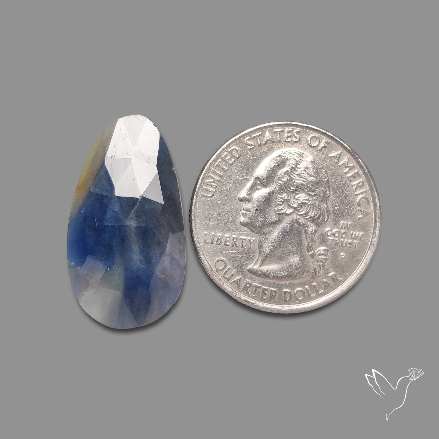 Rose Cut Blue Sapphire