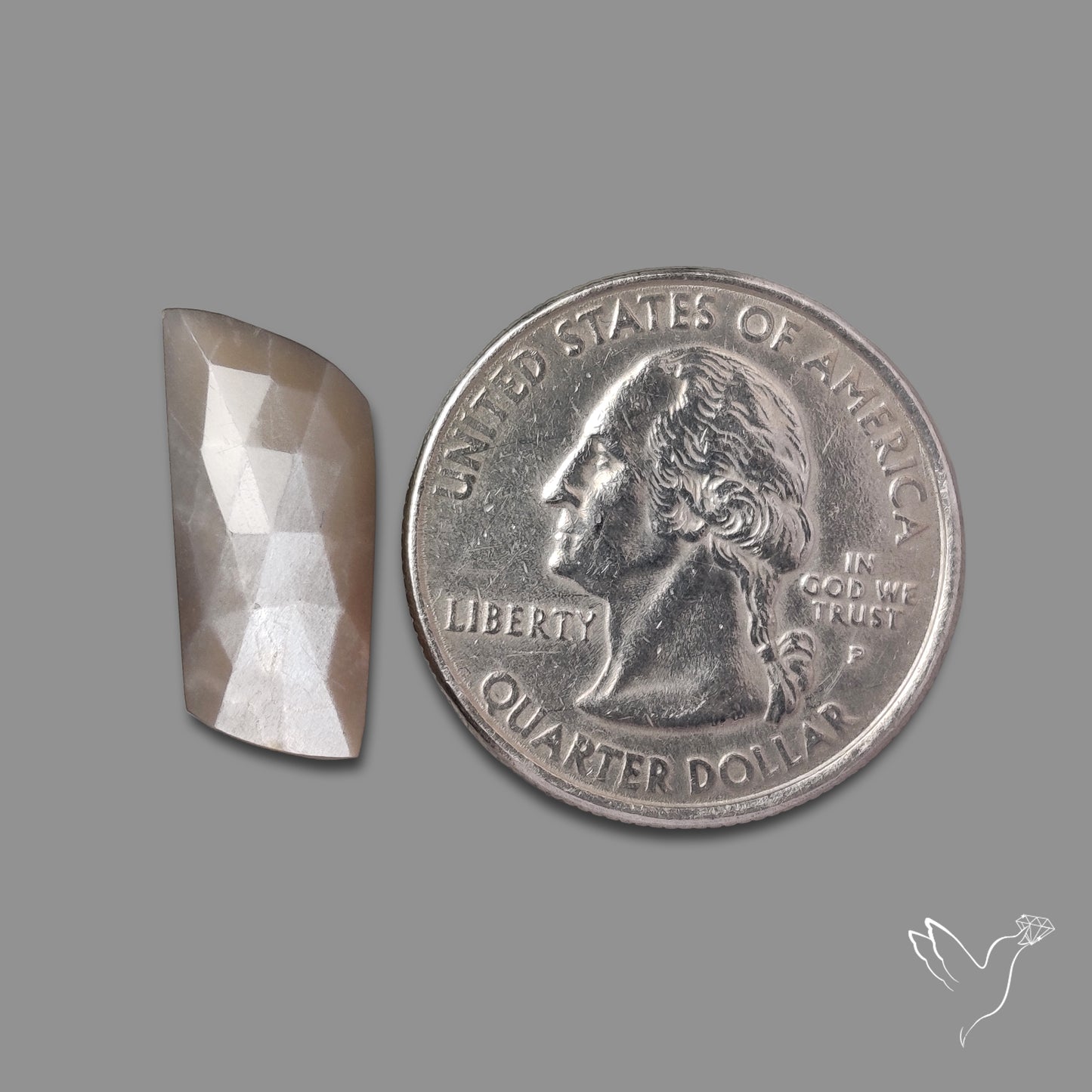 Rose Cut Grey Moonstone