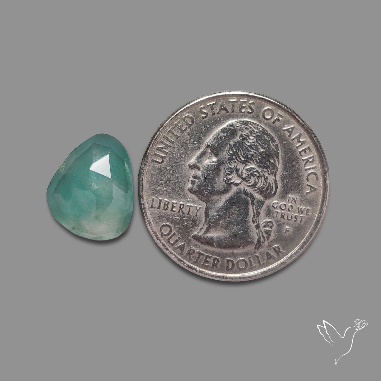 Rose Cut Aqua Chrysoprase