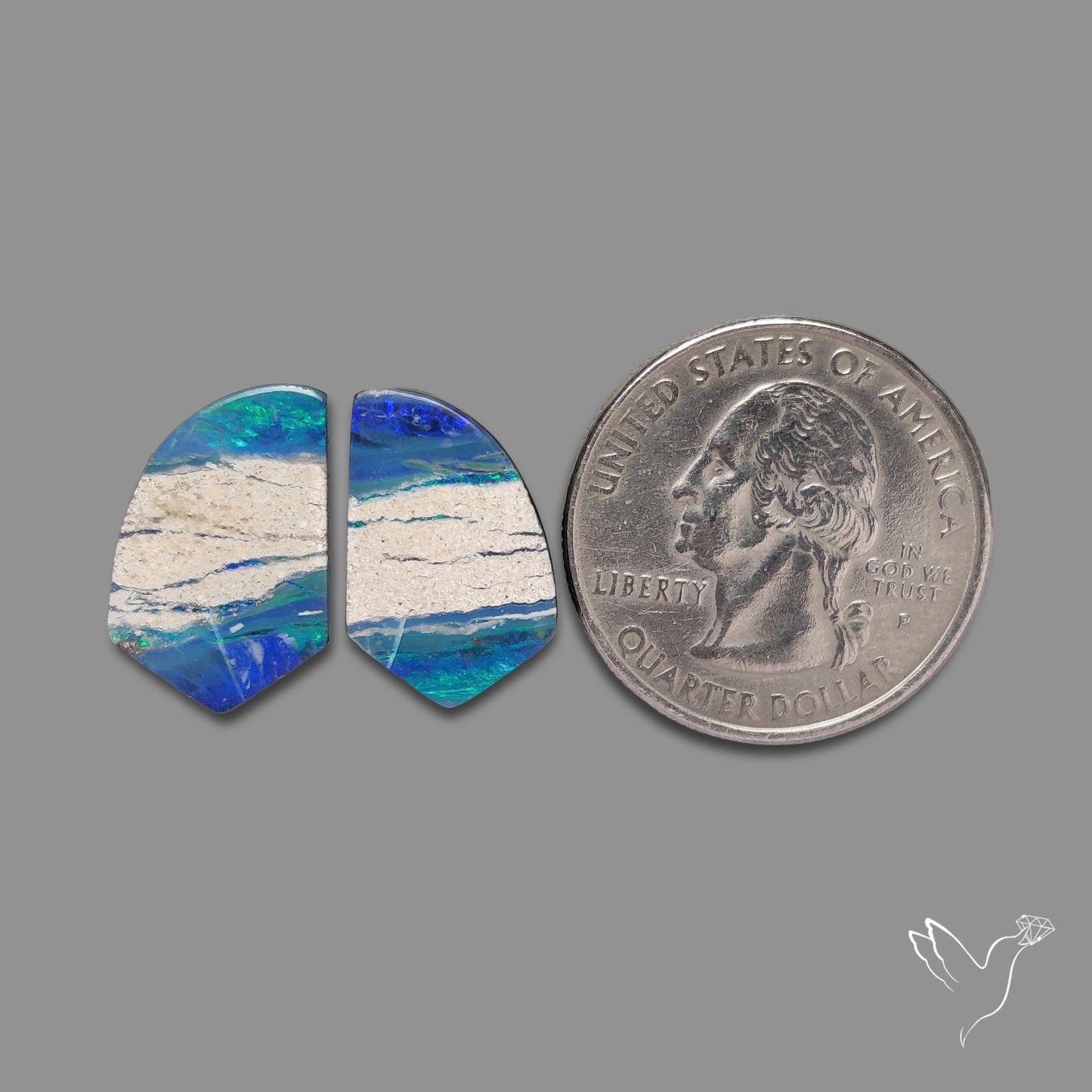 Rare Australian Pipe Opals Pair Crystal Pipe Opal (backed)