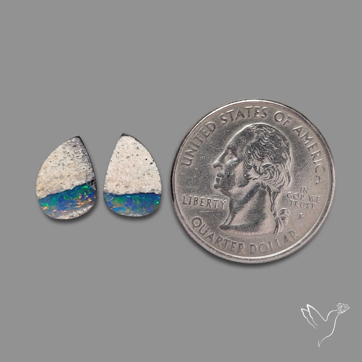 Rare Australian Pipe Opals Pair Crystal Pipe Opal (backed)