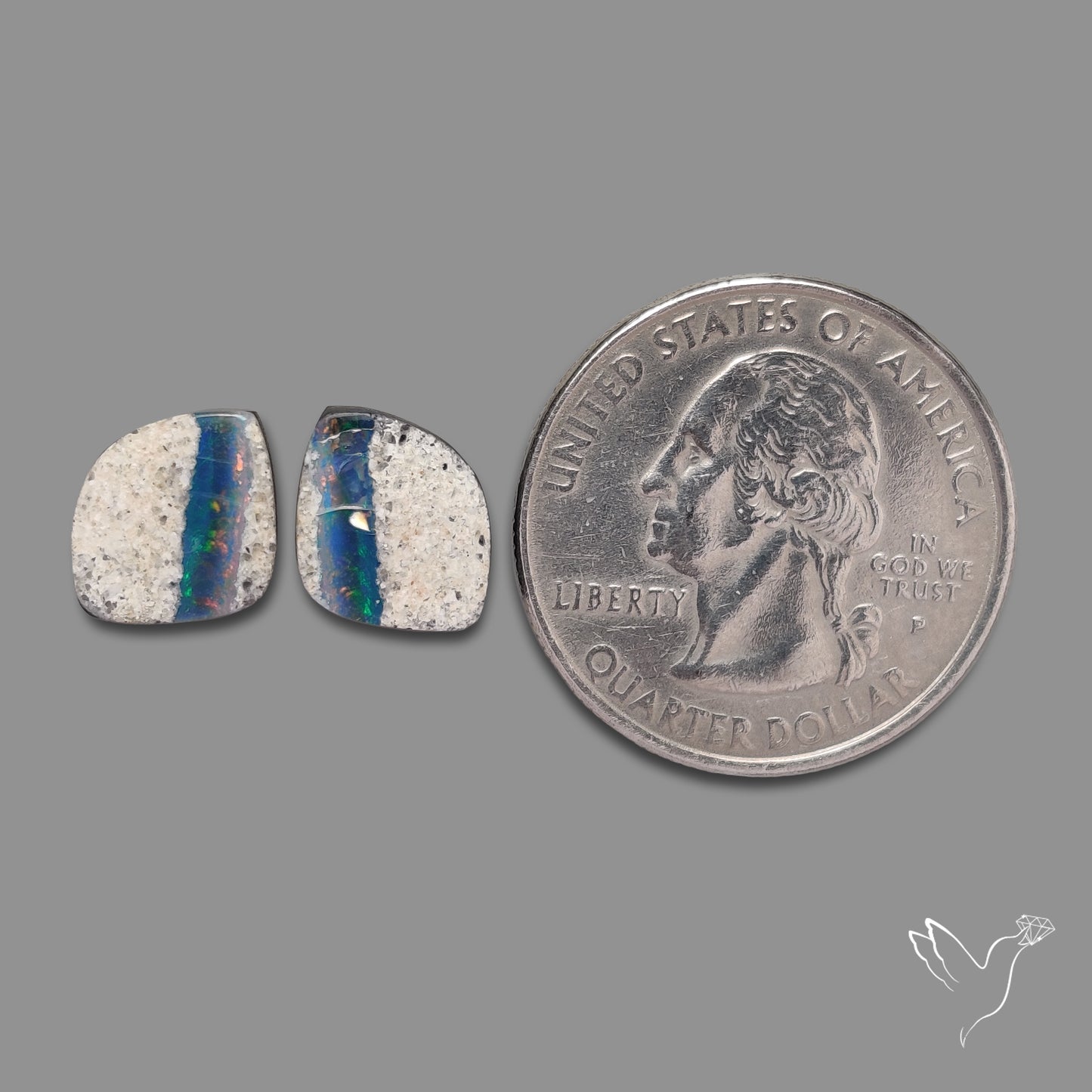 Rare Australian Pipe Opals Pair Crystal Pipe Opal (backed)