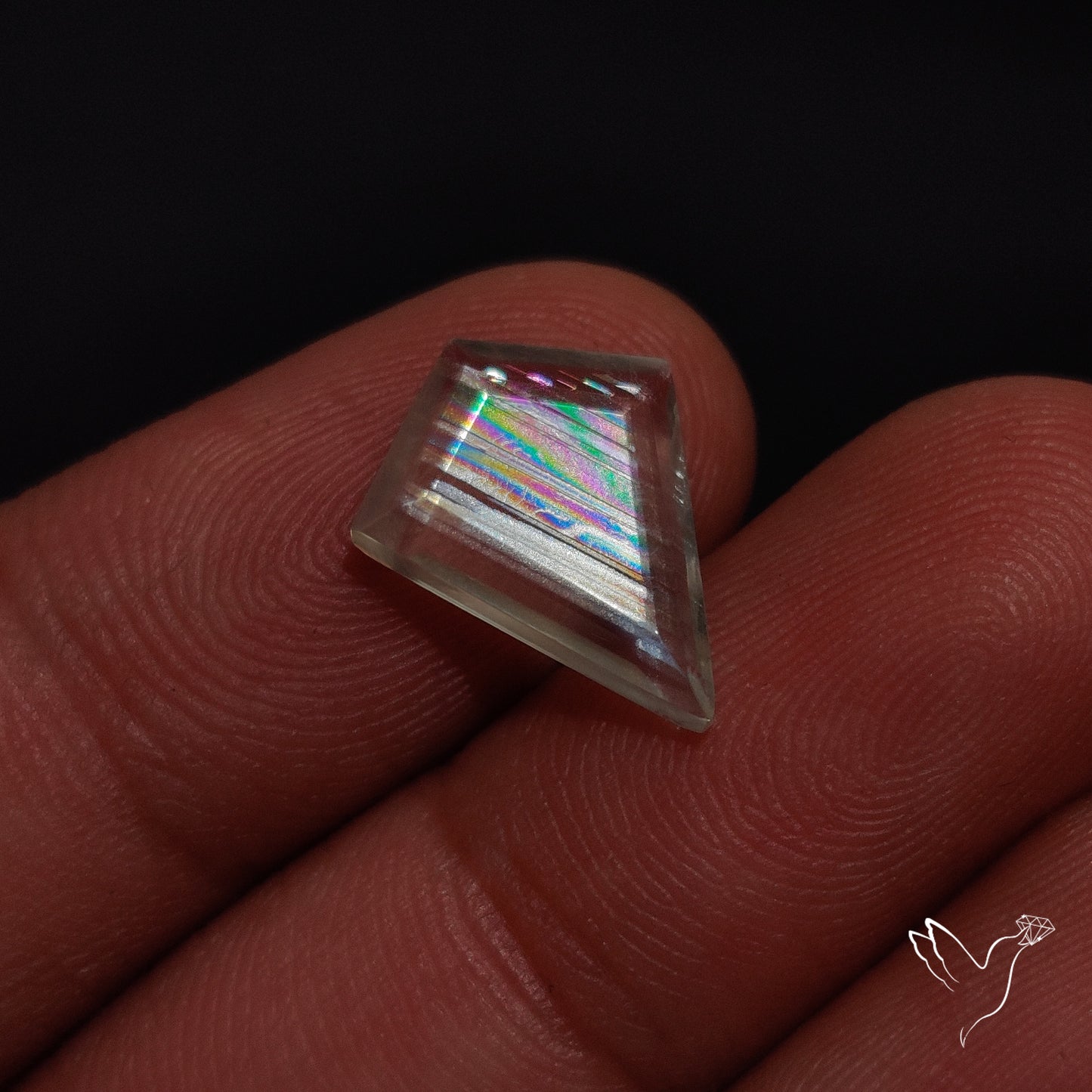 Malawi Moonstone Portrait Cut Faceted Step Cut