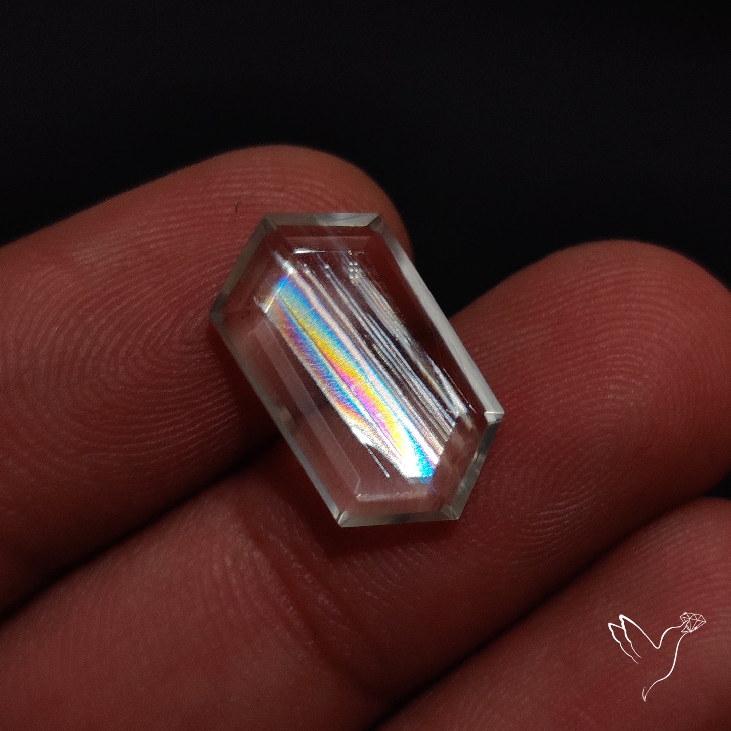 Malawi Moonstone Portrait Cut Faceted Step Cut