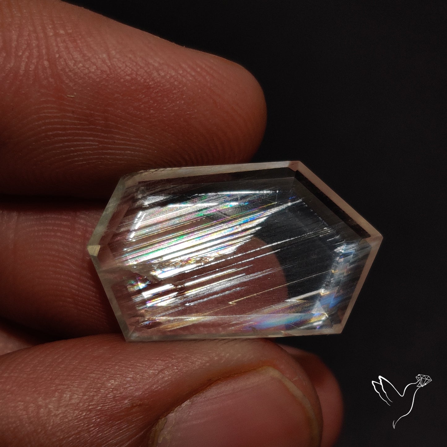 Malawi Moonstone Portrait Cut Faceted Step Cut