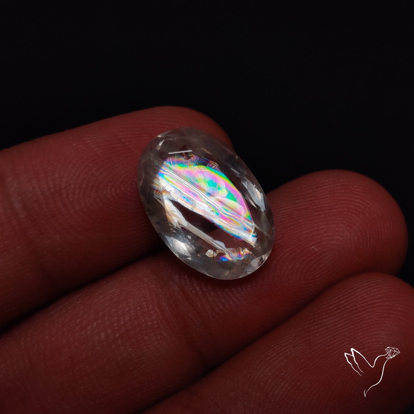 Faceted Malawi Moonstone Rare Rainbow Sheen Cut Stone