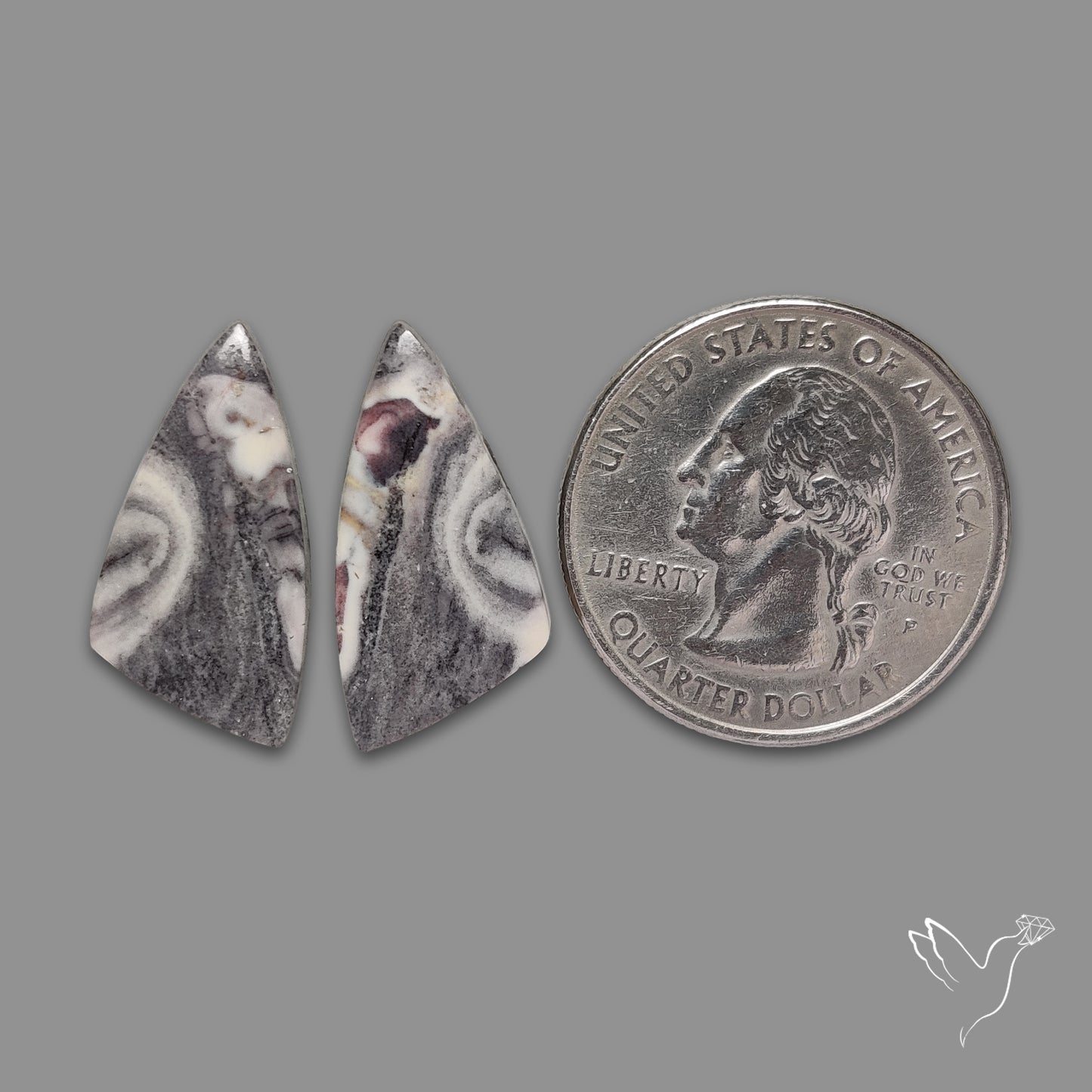 Hyacinth Jasper Cabochon Pair