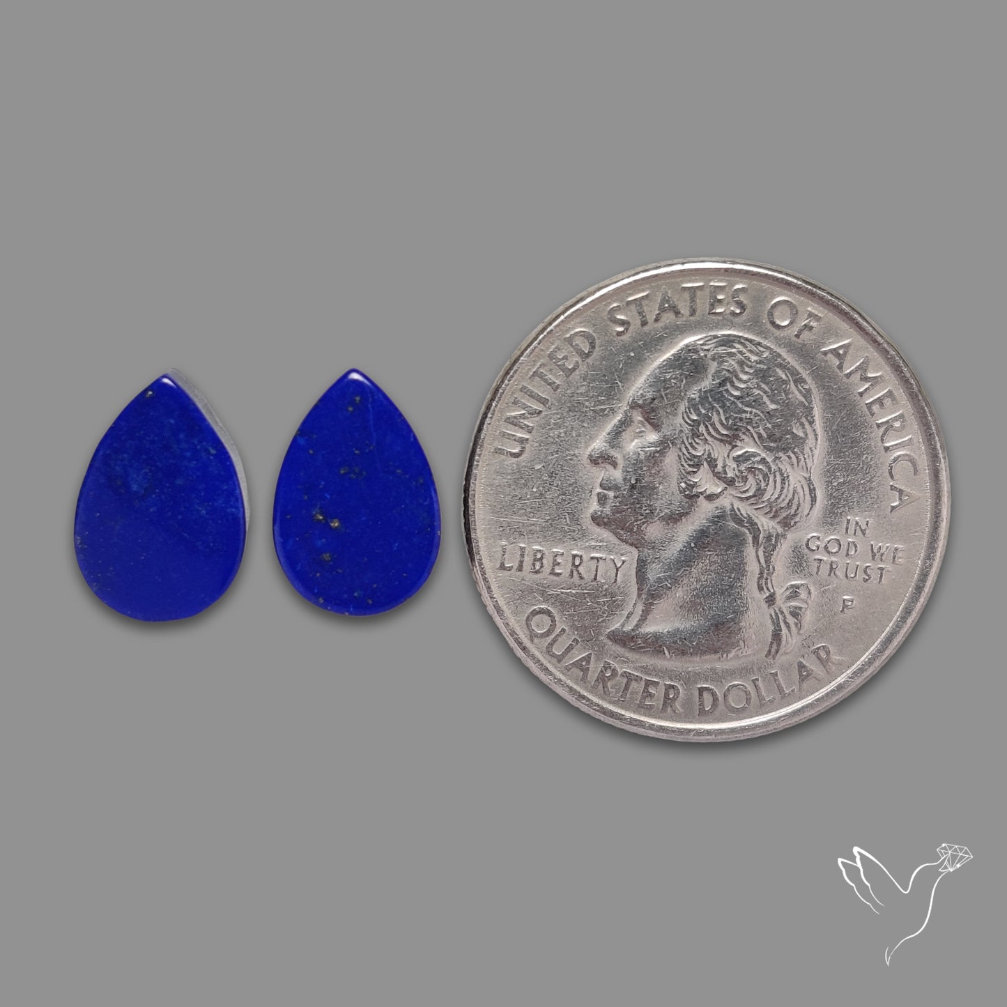 Lapis Lazuli Pair Flat Cut Cabochon