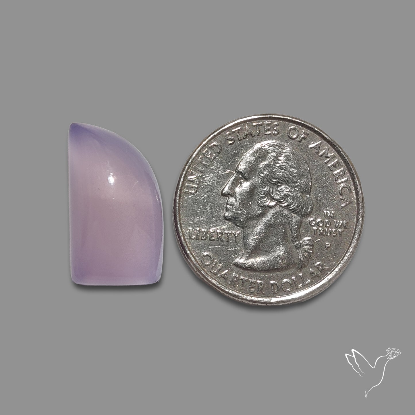 Lavender Chalcedony Cabochon