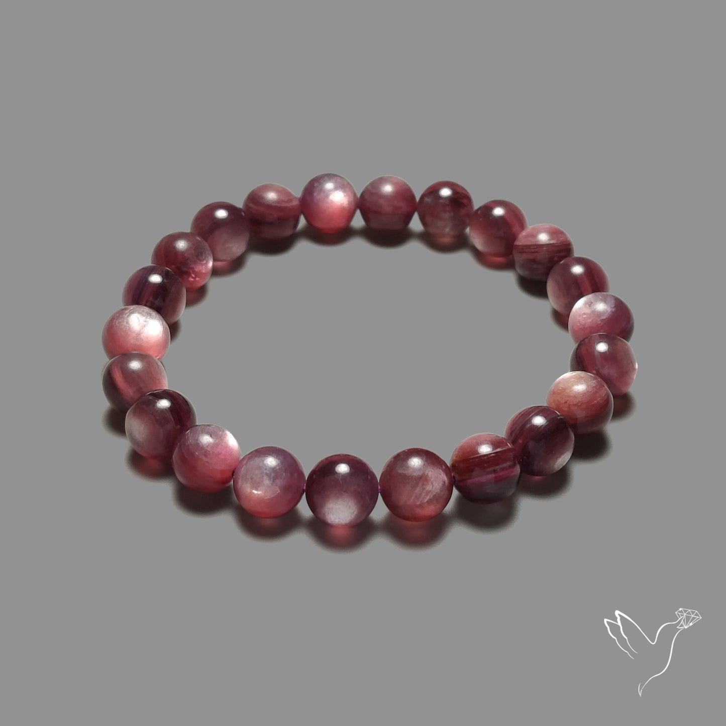Gem Lepidolite Beads Bracelet Line