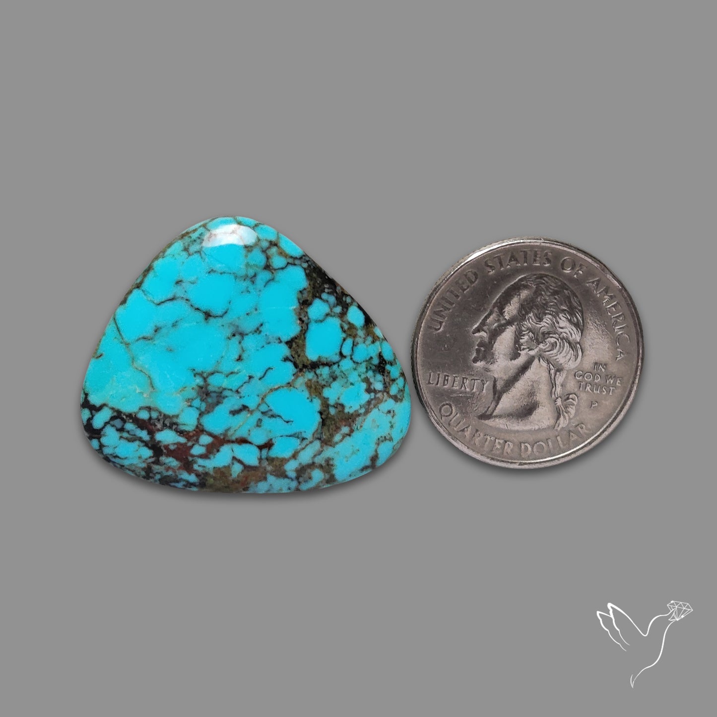 Spiderweb Hubei Turquoise Cabochon