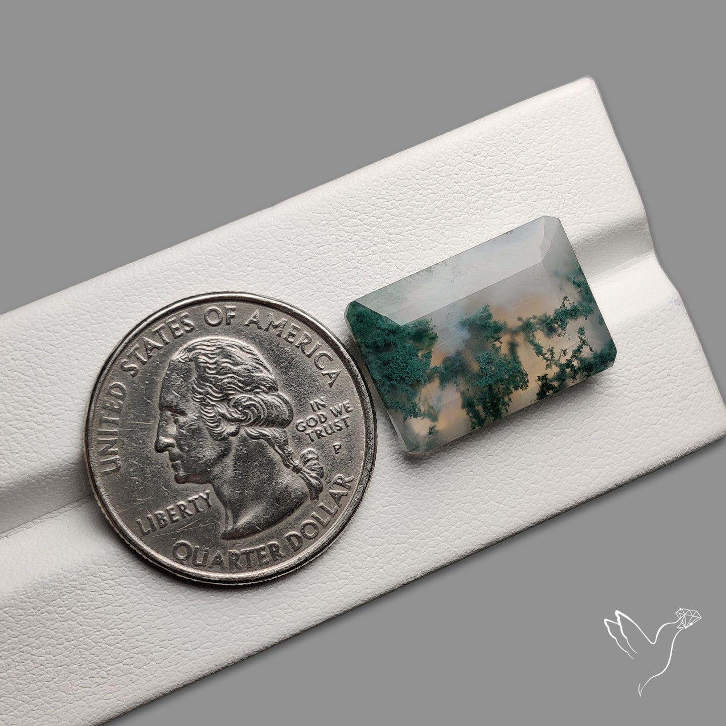 Faceted Moss Agate