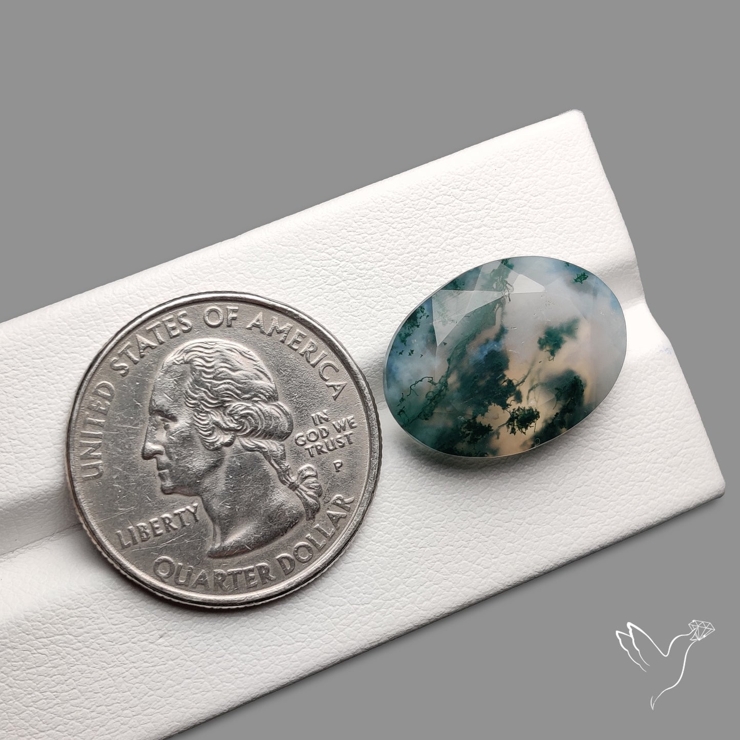 Faceted Moss Agate