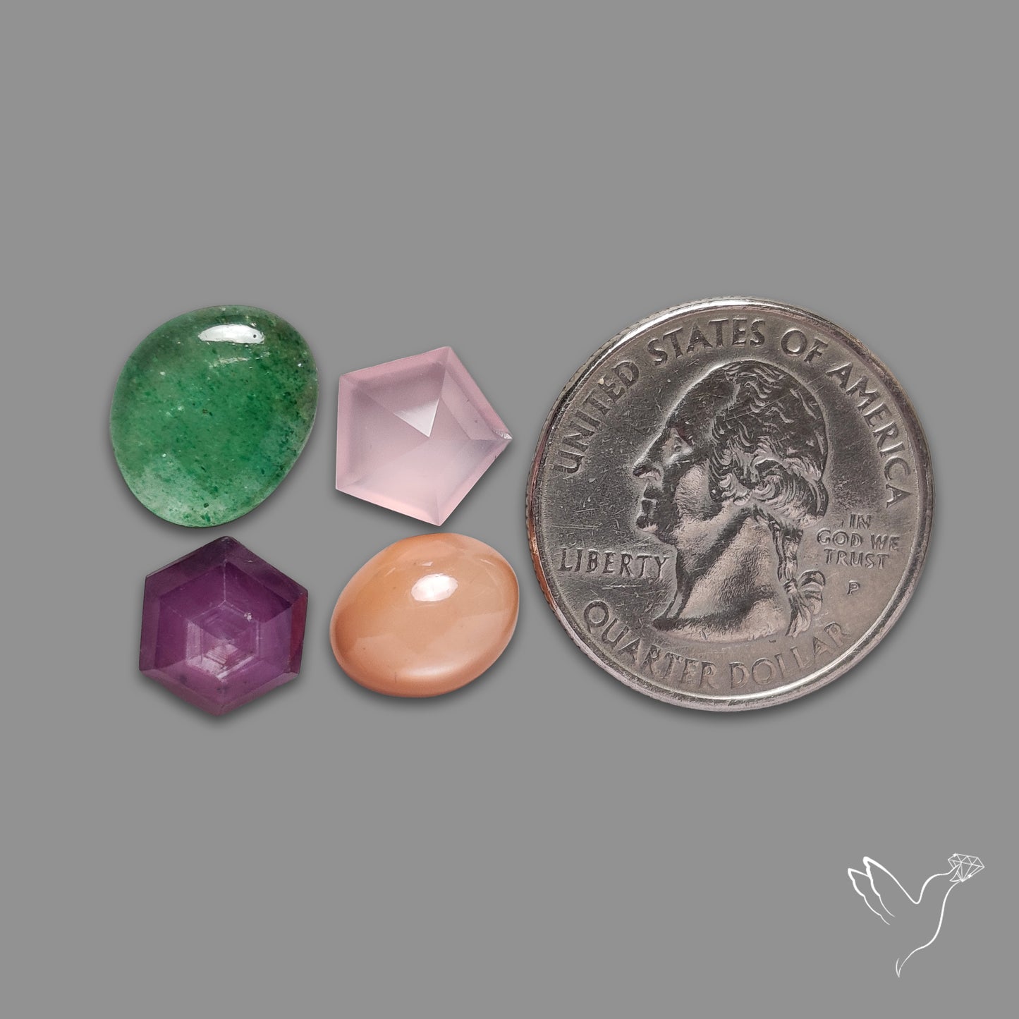 Ruby, Peach Moonstone, Tanzurine and Chalcedony Lot
