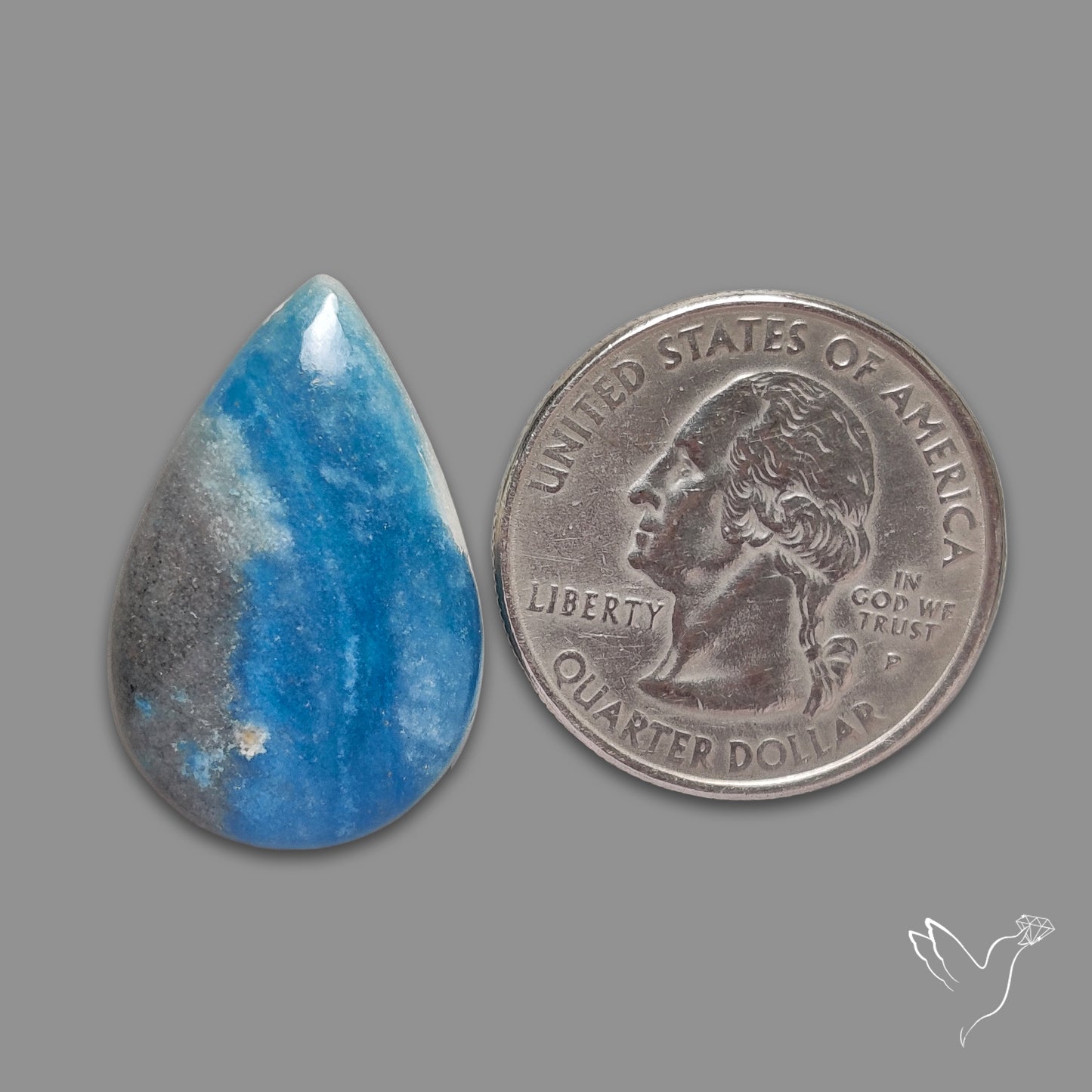 Trolleite Quartz Cabochon