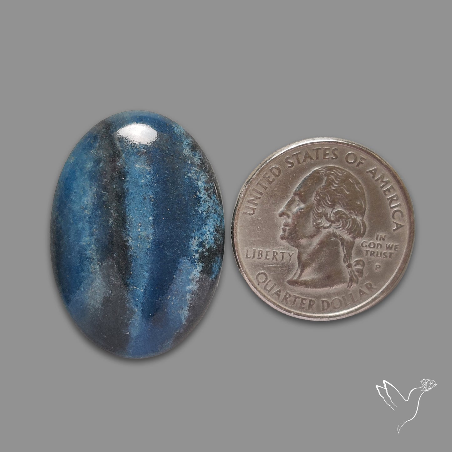 Trolleite Quartz Cabochon