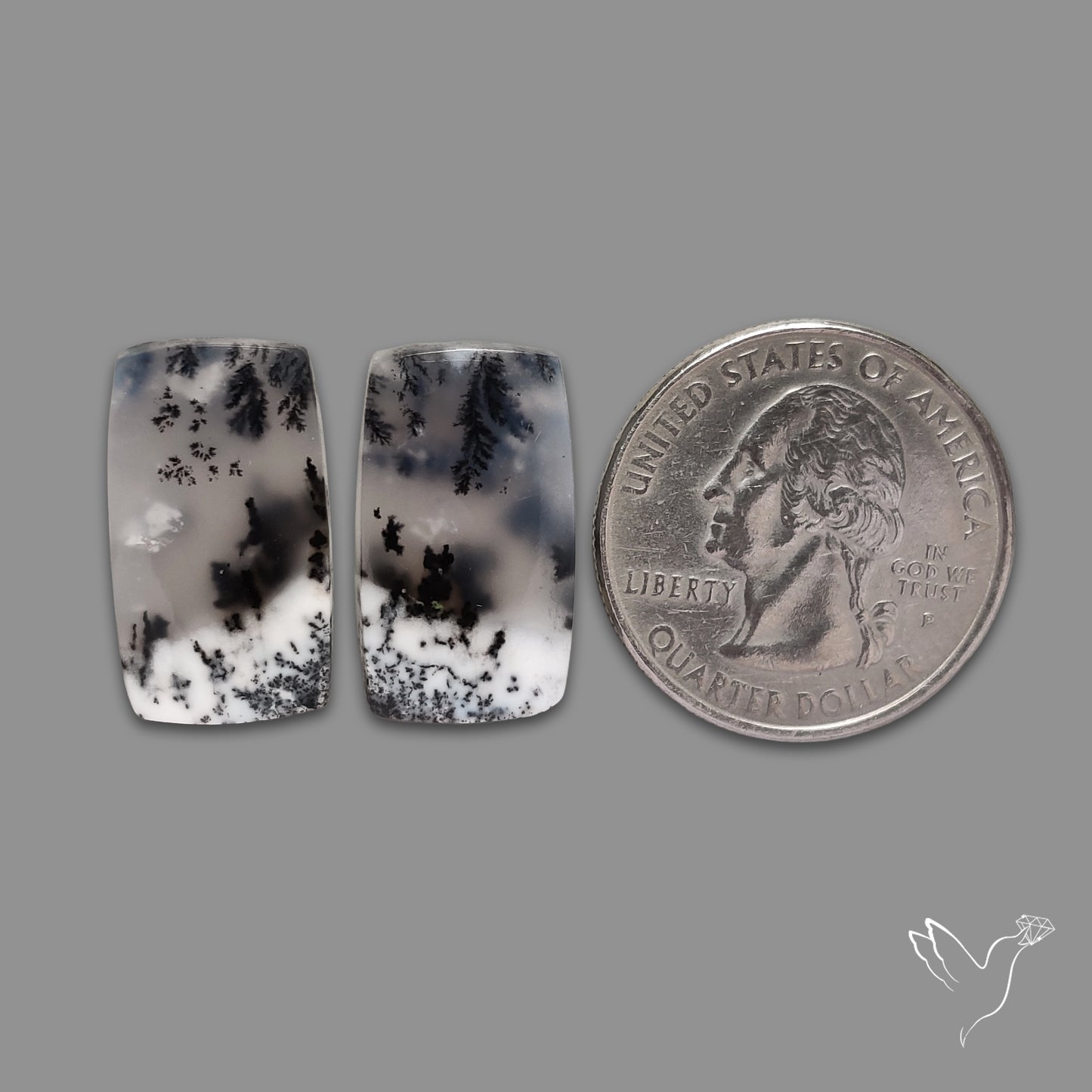 Dendritic Agate Pair