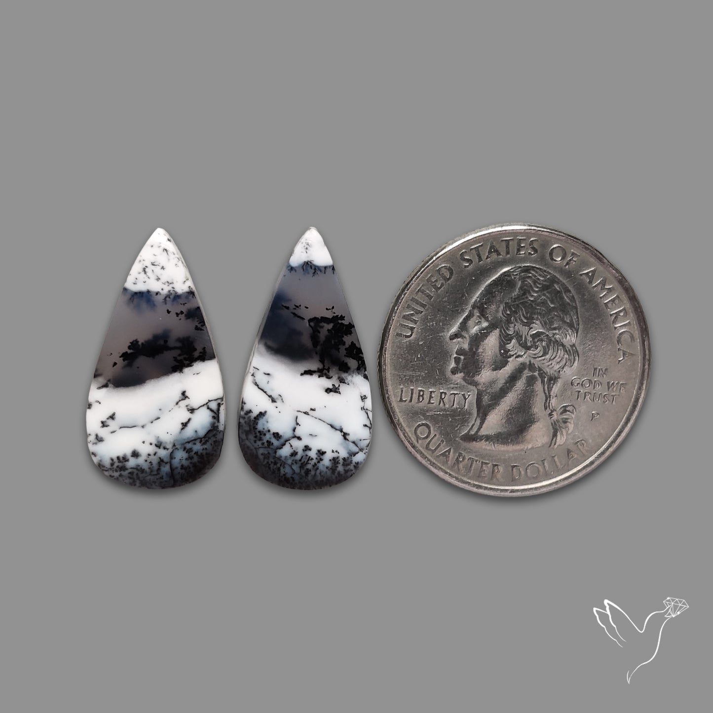 Dendritic Agate Pair