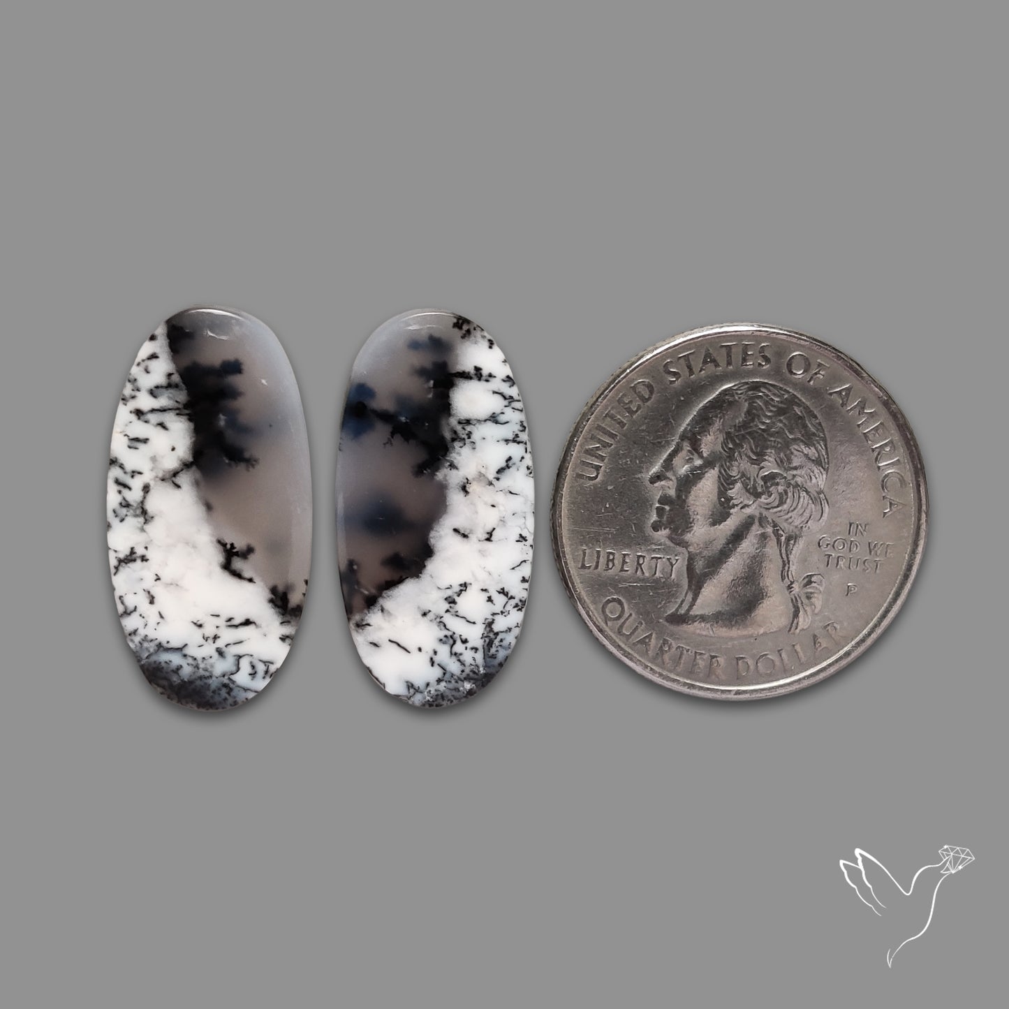 Dendritic Agate Pair