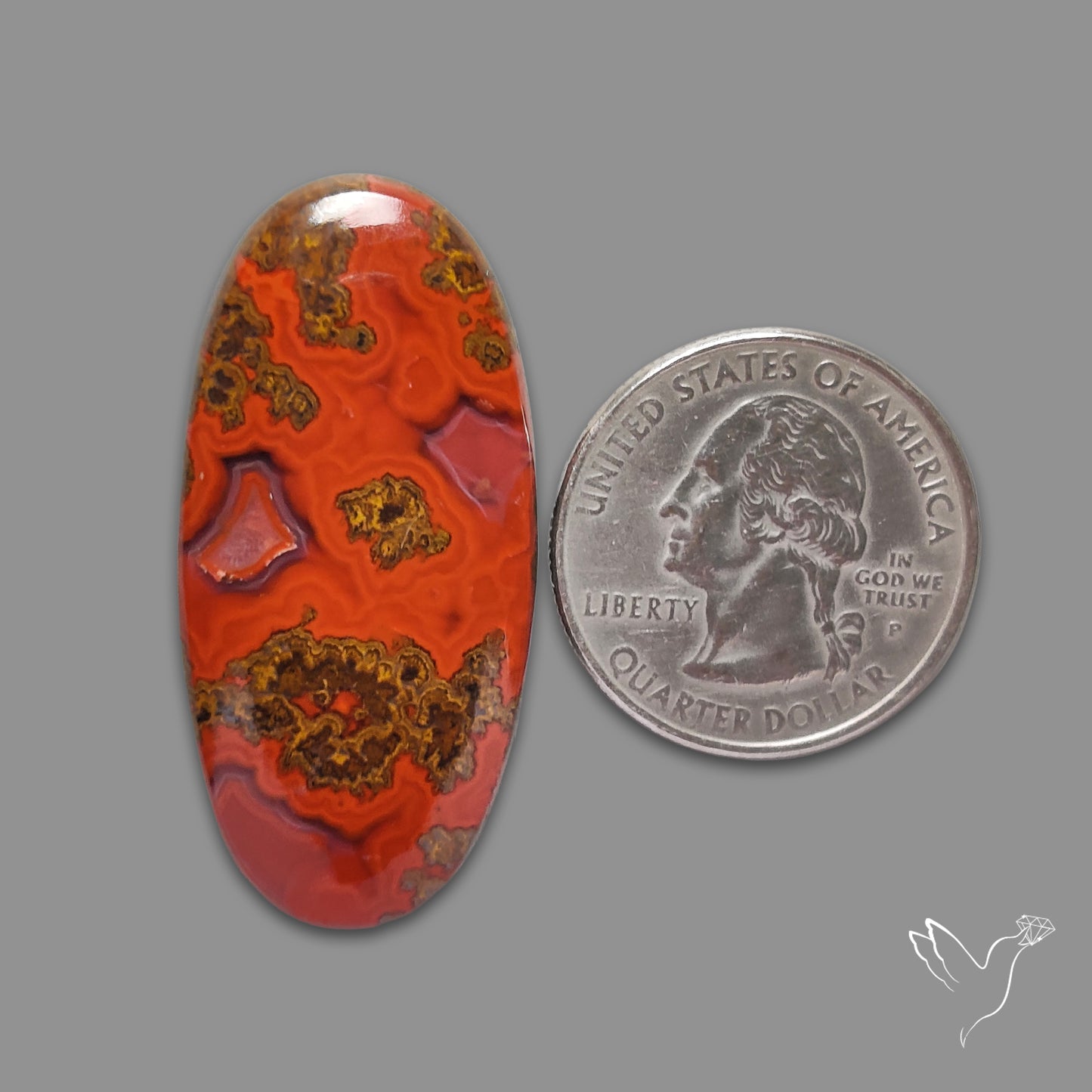 Moroccan Seam Agate Cabochon