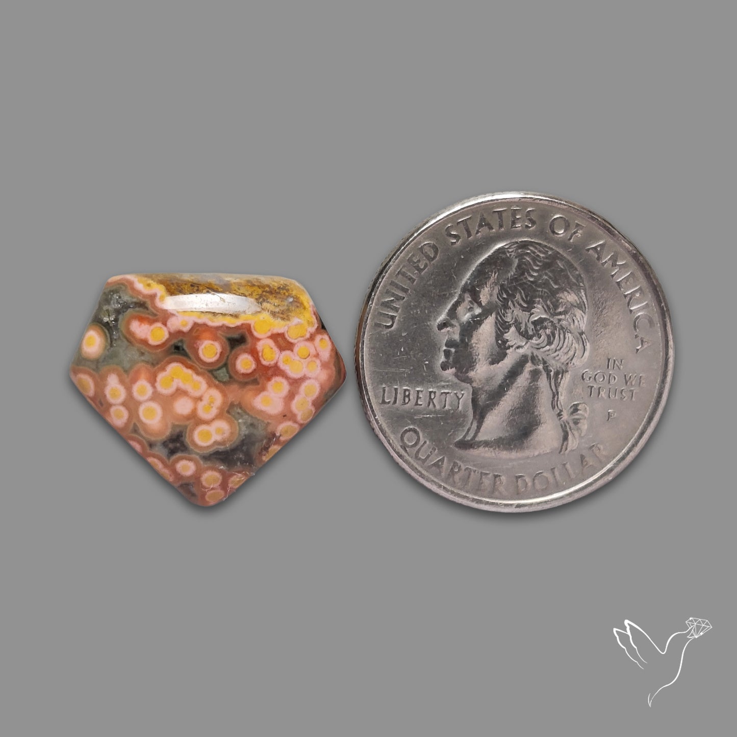 Orbicular Ocean Jasper Cabochon