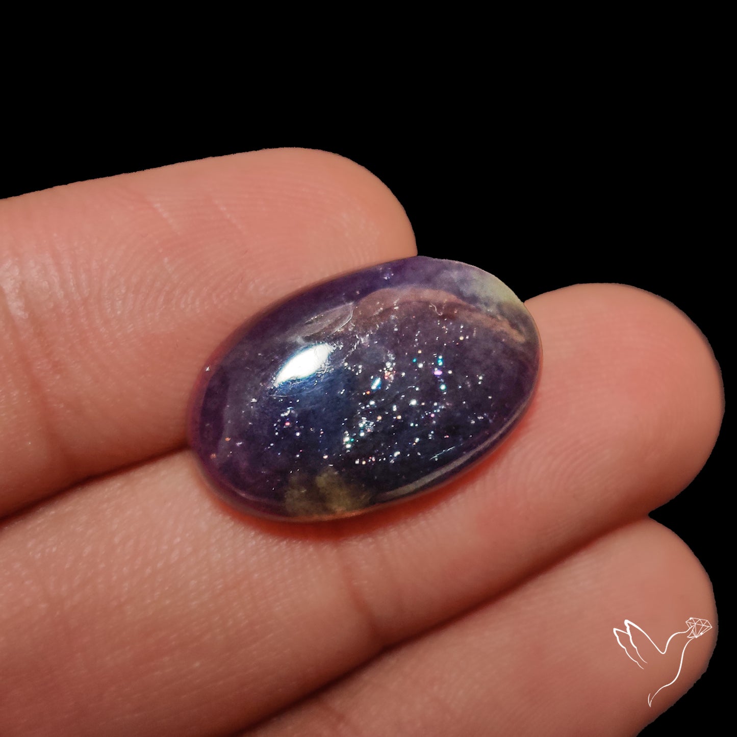 Bloodshot Iolite Sunstone Cabochon
